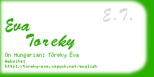 eva toreky business card