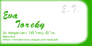 eva toreky business card